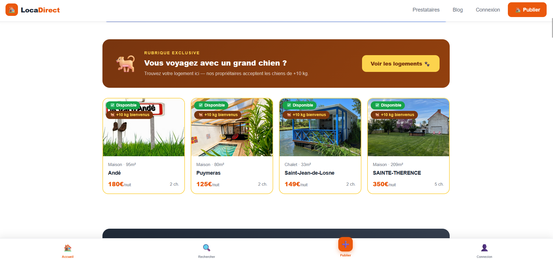 Aperçu du site LOCA DIRECT